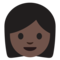 Woman - Black emoji on Google